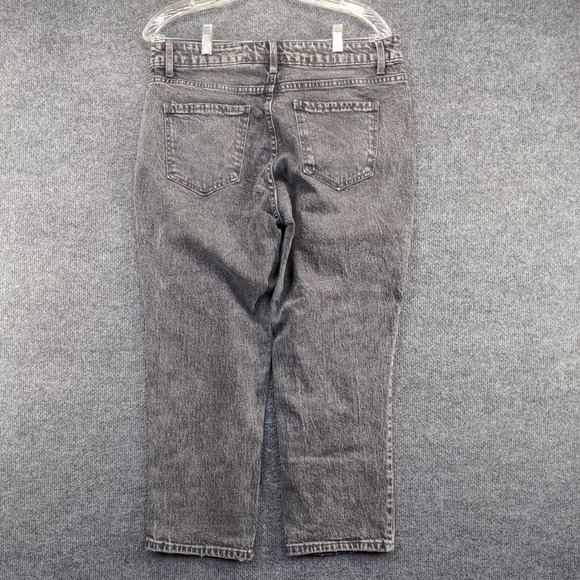 Time and Tru Women's High Rise Cropped Jeans Gray 14 5-Pocket Charcoal Wash - Picture 5 of 10